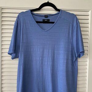Boss Light Blue Casual T-Shirt, Size L